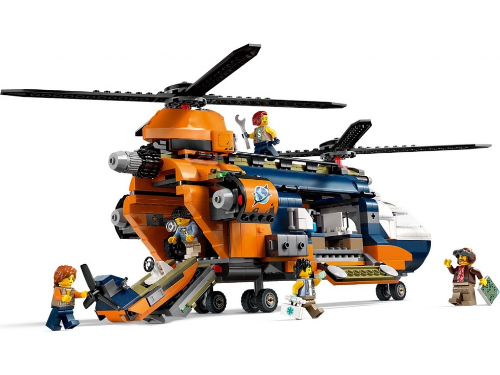 LEGO City 60437 Вертолет «Исследователь джунглей» в базовом лагере