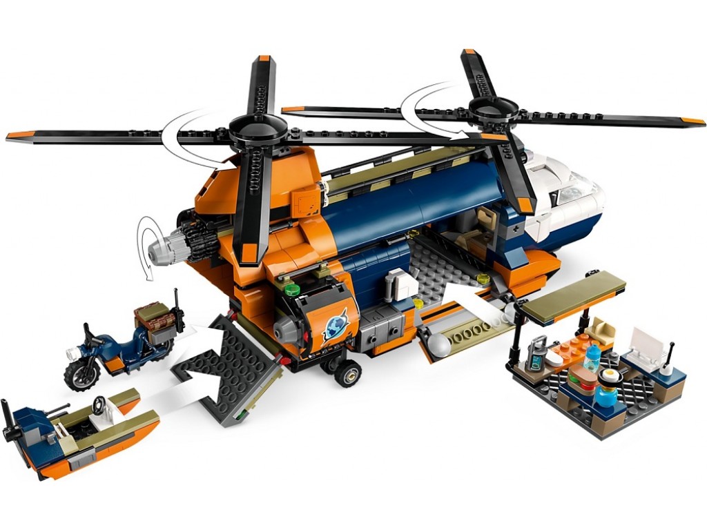 LEGO City 60437 Вертолет «Исследователь джунглей» в базовом лагере