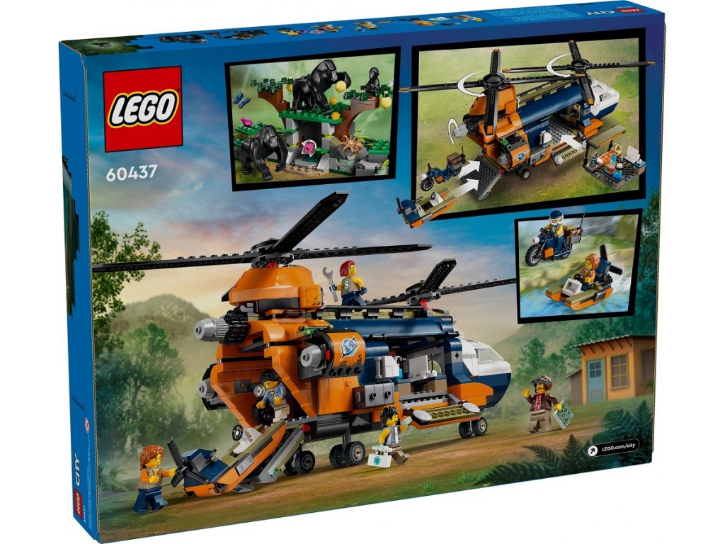 LEGO City 60437 Вертолет «Исследователь джунглей» в базовом лагере