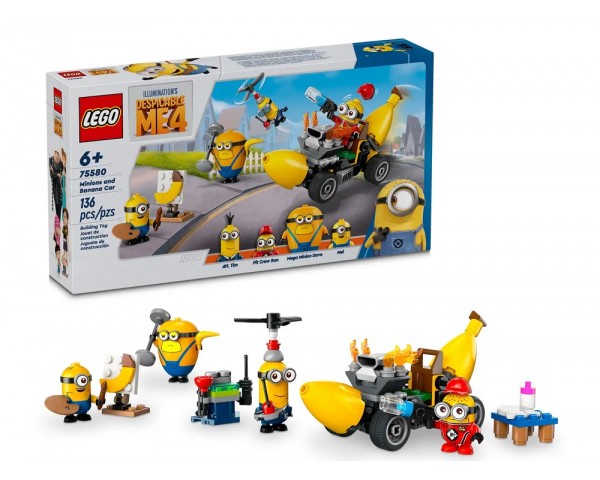 75580 LEGO Despicable Me 4 Миньоны и тележка с бананами
