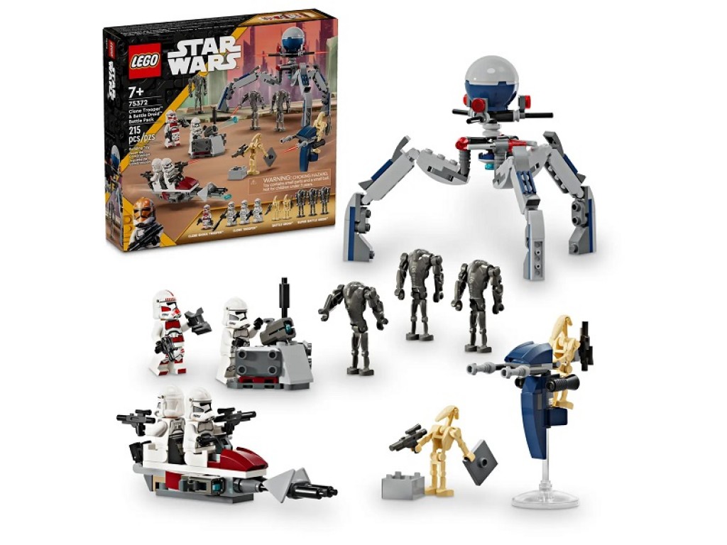 LEGO Star Wars 75372 Боевой набор Клон-солдат и боевой дроид