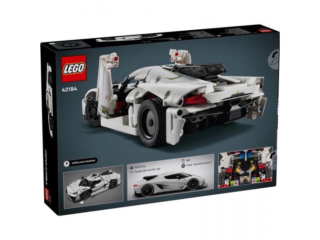 LEGO Technic 42184 Белый гиперкар Koenigsegg Jesko Absolut