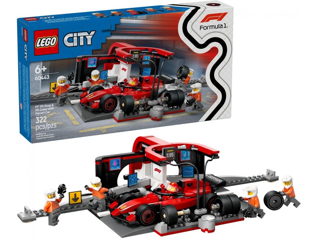 LEGO City 60443 Пит-стоп F1 с автомобилем Ferrari