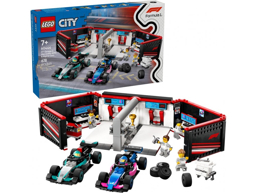 LEGO City 60444 Гараж F1 Mercedes-AMG и Alpine