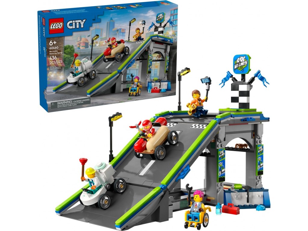 LEGO City 60460 Без ограничений: трасса с рампами для гоночных автомобилей