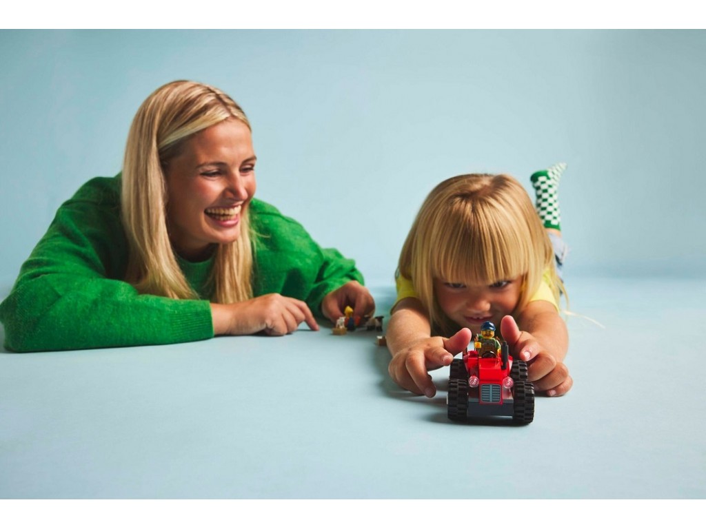 LEGO City 60461 Красный фермерский трактор с прицепом и овцами