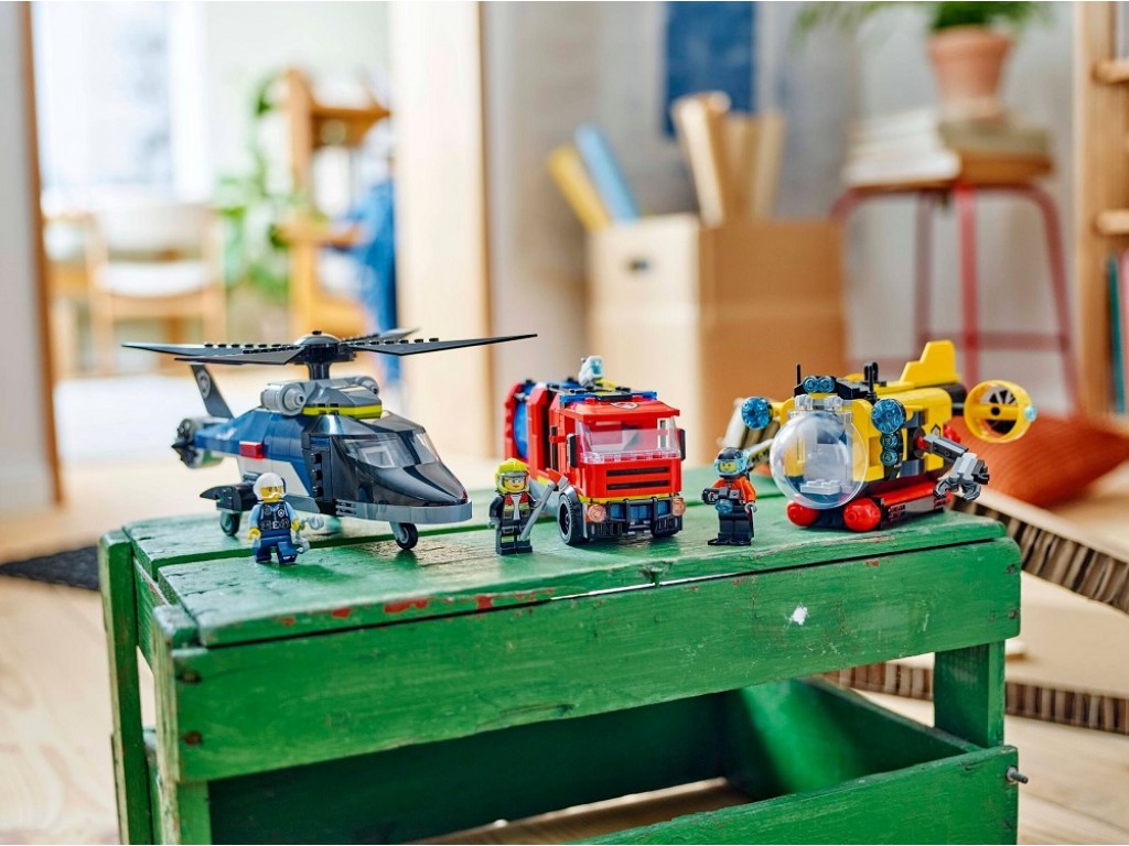 LEGO City 60462 Вертолет, пожарная машина и подводная лодка