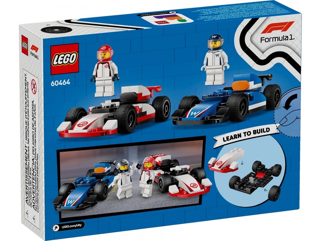 LEGO City 60464 Formula 1 Гоночные автомобили Williams и Haas