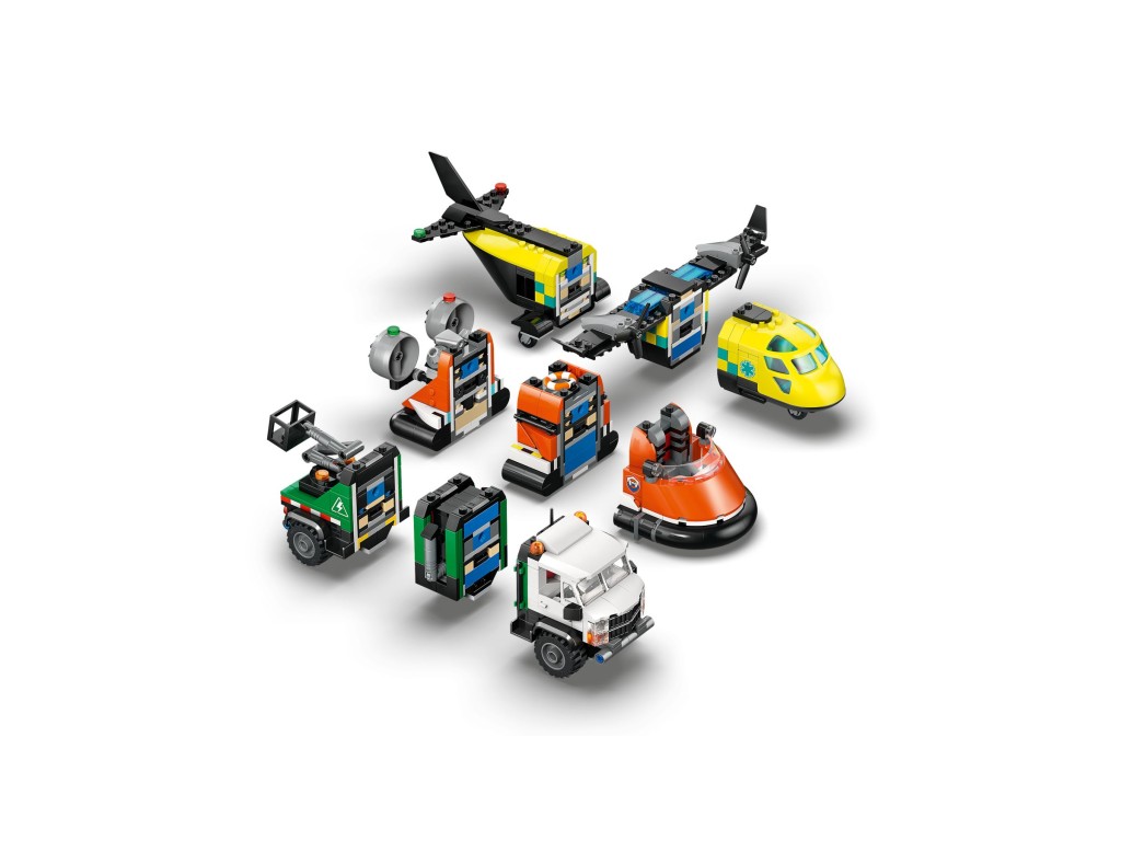 60505 LEGO City Ремикс самолёта, грузовика и судна на воздушной подушке
