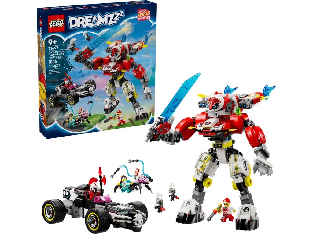LEGO DREAMZzz 71497 Робот-тигр Купера и хот-род-кар Зеро