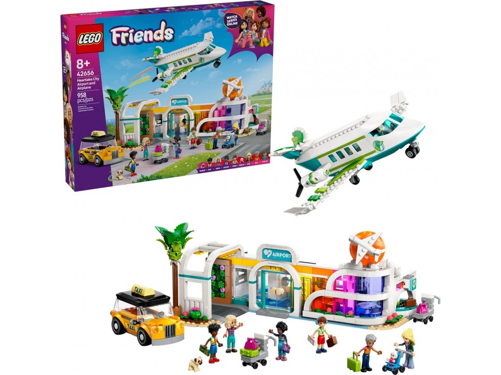 Конструктор 42656 Lego Friends Аэропорт Хартлейк-Сити и самолет