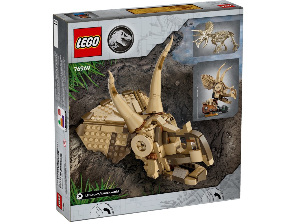 Конструктор LEGO Jurassic World 769697 Окаменелости динозавров: череп трицератопса
