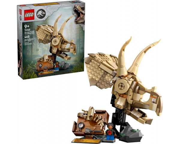 76969 Lego Jurassic World Окаменелости динозавров: череп трицератопса