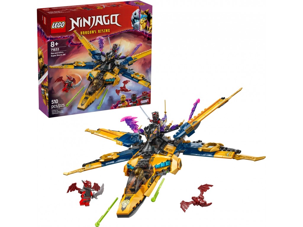 LEGO Ninjago 71833 Суперштормовой реактивный самолет Раса и Арина