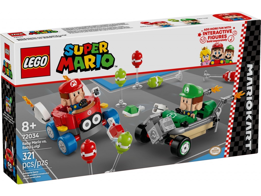 LEGO Super Mario 72034 Mario Kart – Малыш Марио против Малыша Луиджи