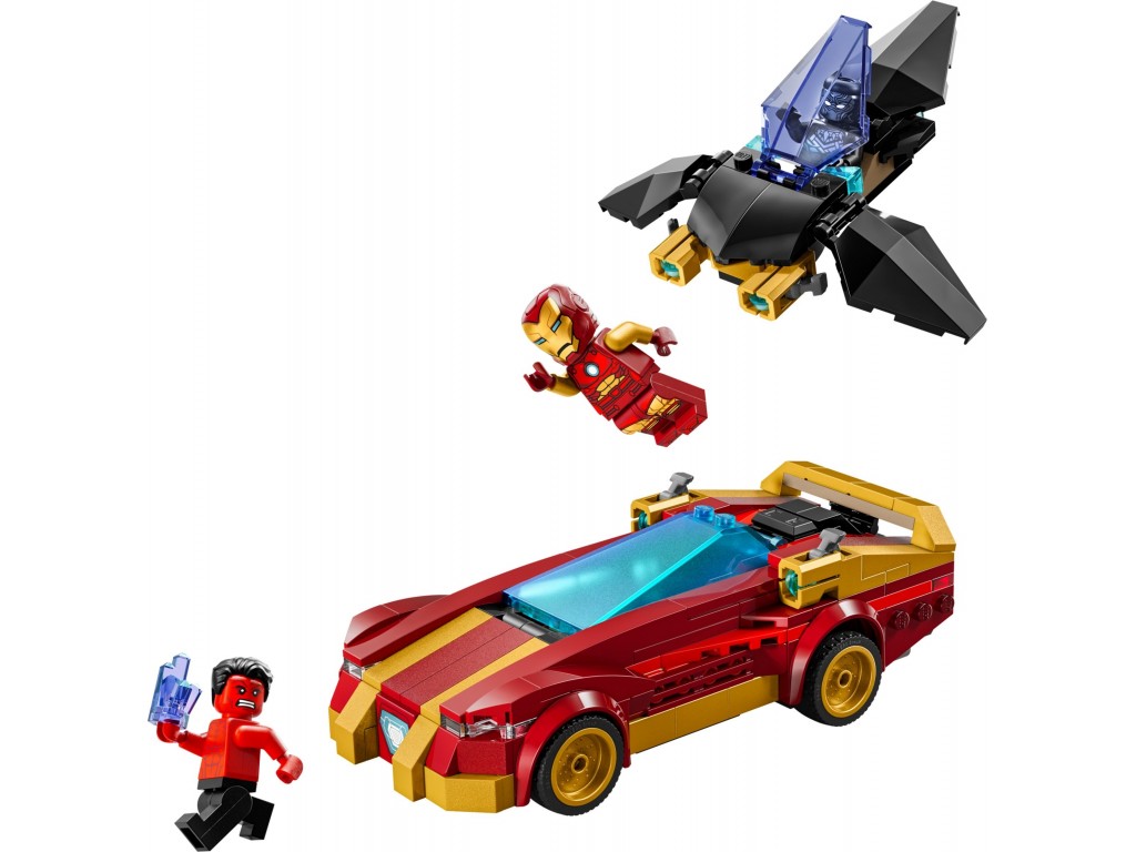 LEGO Super Heroes 763104 Железный человек на автомобиле и Черная пантера против Красного Халка