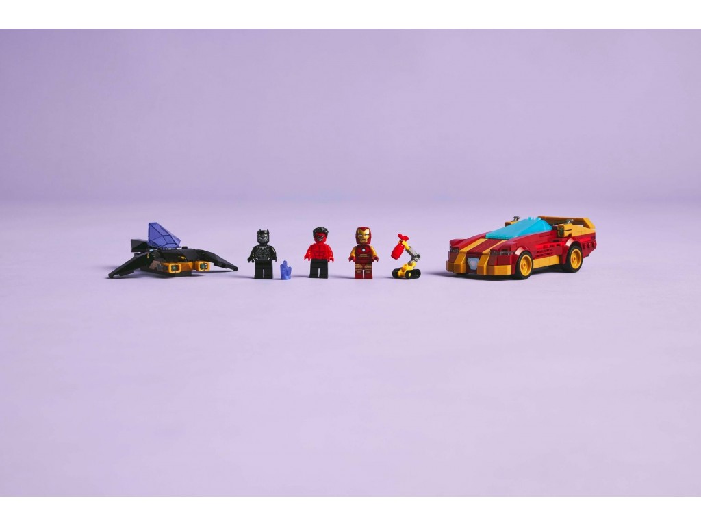 LEGO Super Heroes 763104 Железный человек на автомобиле и Черная пантера против Красного Халка