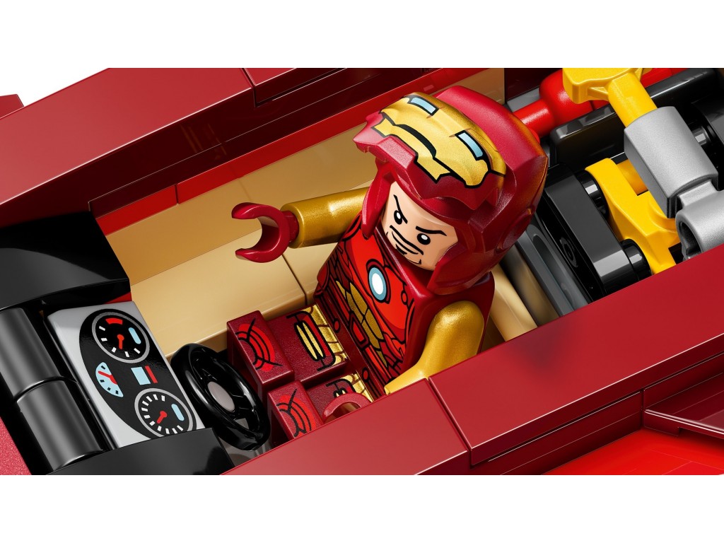 LEGO Super Heroes 763104 Железный человек на автомобиле и Черная пантера против Красного Халка