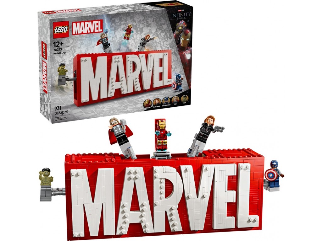 LEGO Super Heroes 76313 Логотип MARVEL с минифигурками