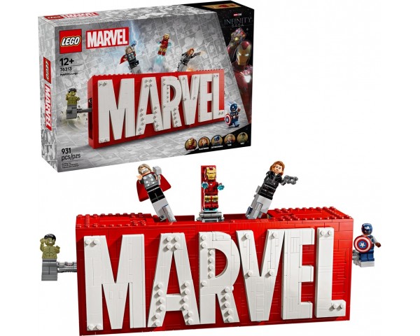 76313 LEGO Логотип MARVEL с минифигурками 