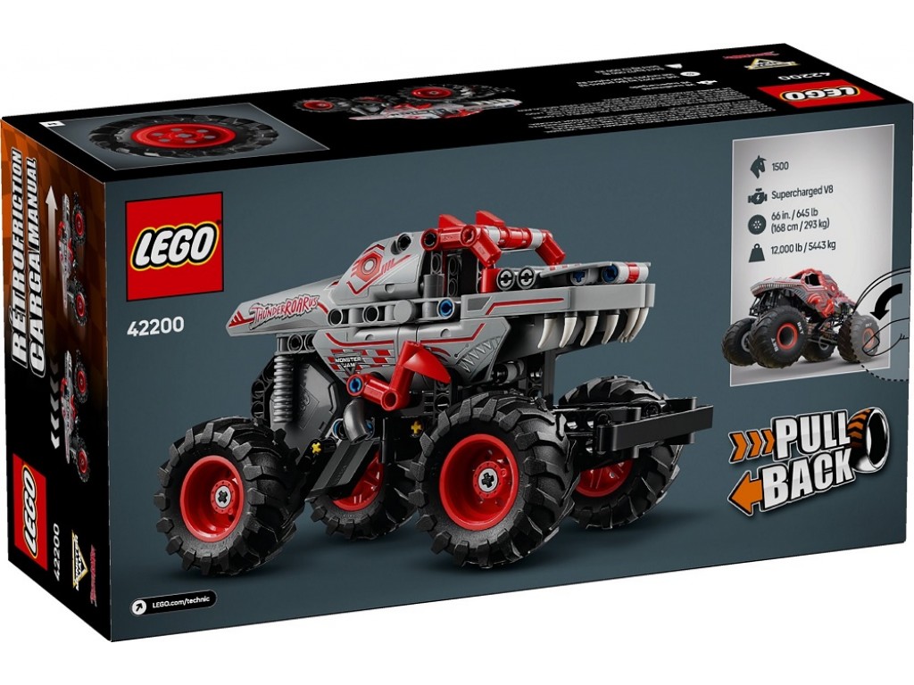 LEGO Technic 42200 Monster Jam ThunderROARus с обратным приводом