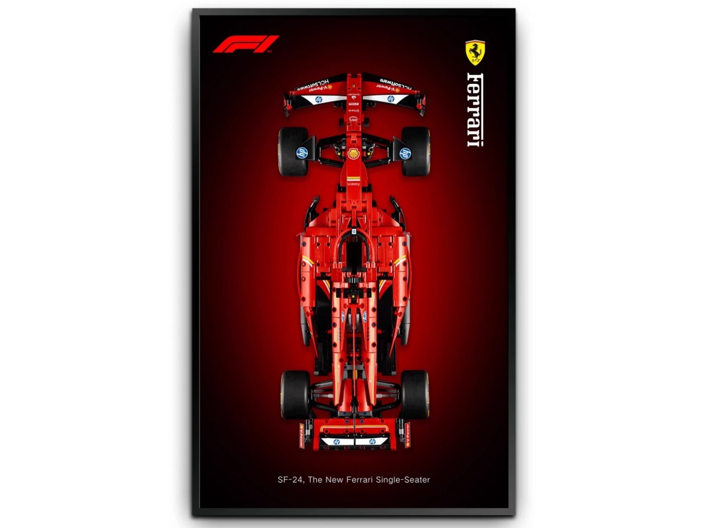 Настенная демонстрационная рамка для LEGO Technic 42207 Ferrari SF-24 F1