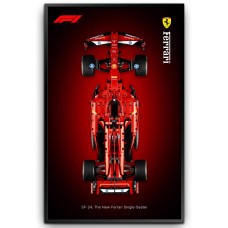 Настенная демонстрационная рамка для LEGO Technic 42207 Ferrari SF-24 F1