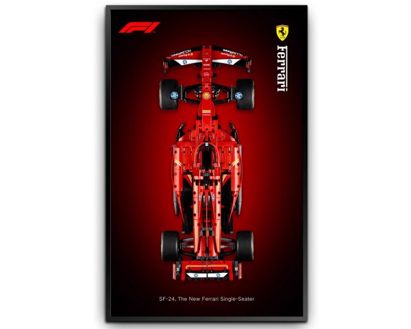 Настенная демонстрационная рамка для LEGO Technic 42207 Ferrari SF-24 F1